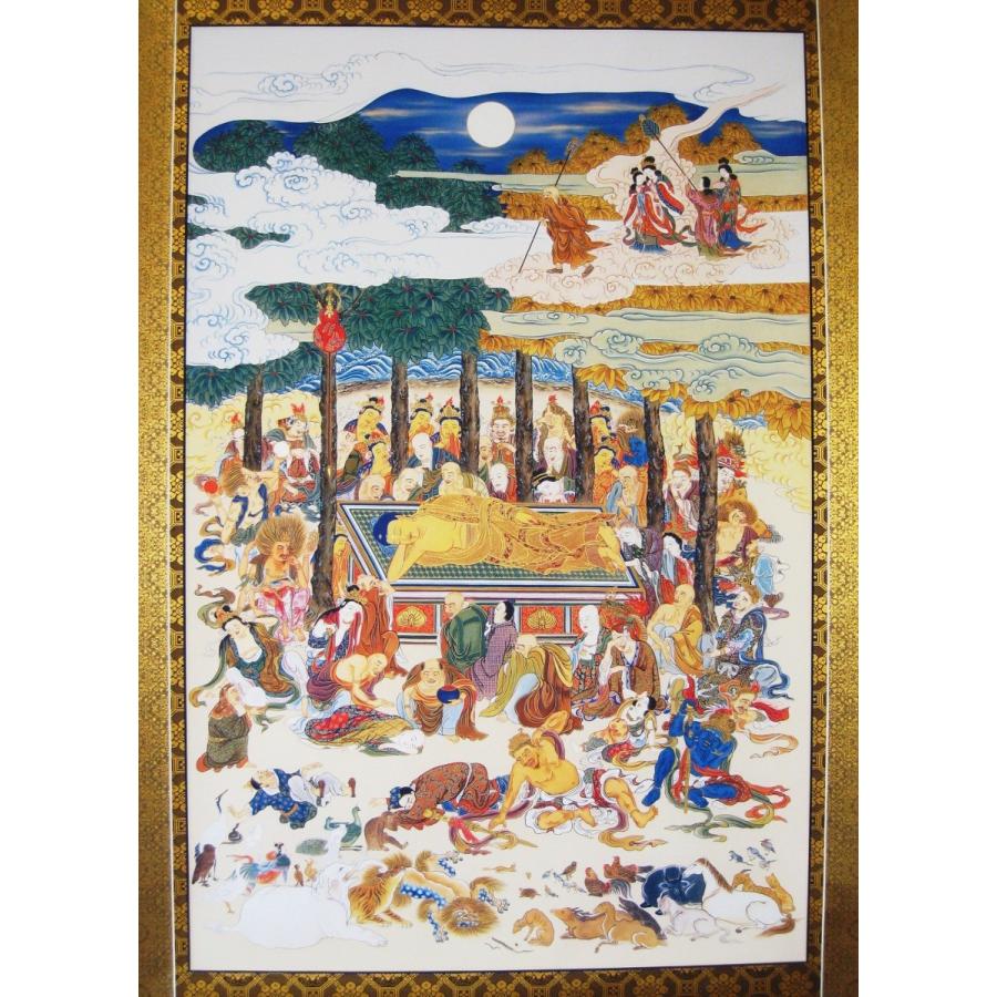 掛け軸 掛軸 釈迦涅槃之図 (工芸作品・新品) 三尺立 : 掛け軸の専門店