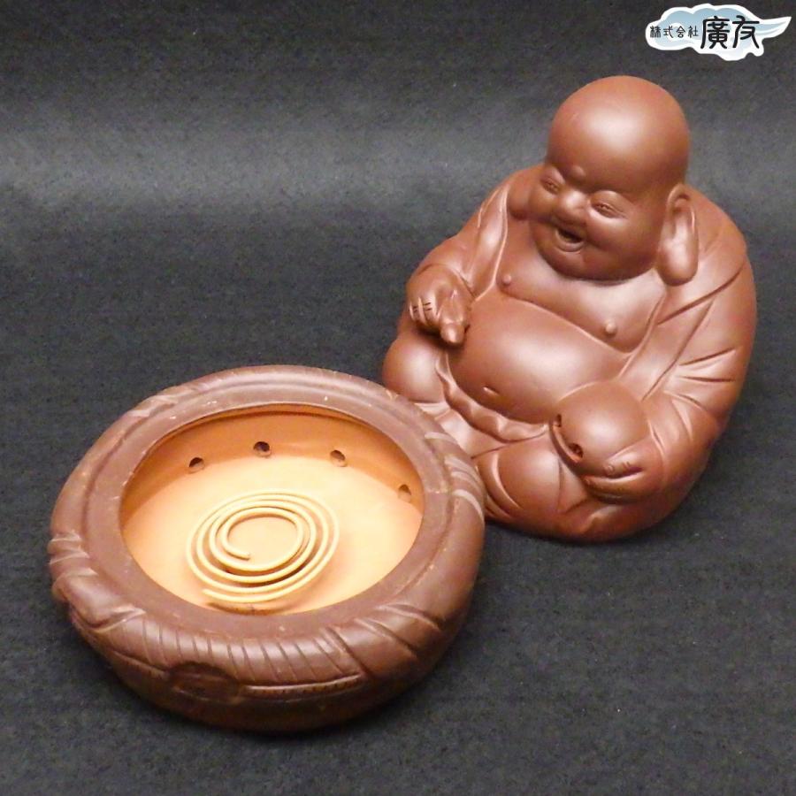 開運 布袋様 置物 香炉 陶器 ご利益 布袋さん 七福神 宜興 おしゃれ