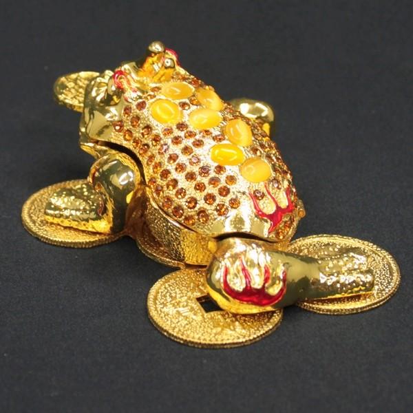 開運 三本足 カエル 置物 風水 玄関 縁起 かわいい 三脚蟾蜍 ライン