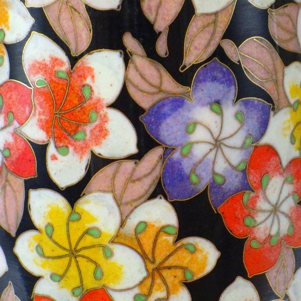 七宝焼き 七宝焼 昭和レトロ雑貨 昭和レトロ インテリア 花柄 花瓶