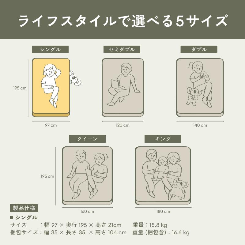 コアラマットレス マットレス シングル オリジナルコアラマットレス 低