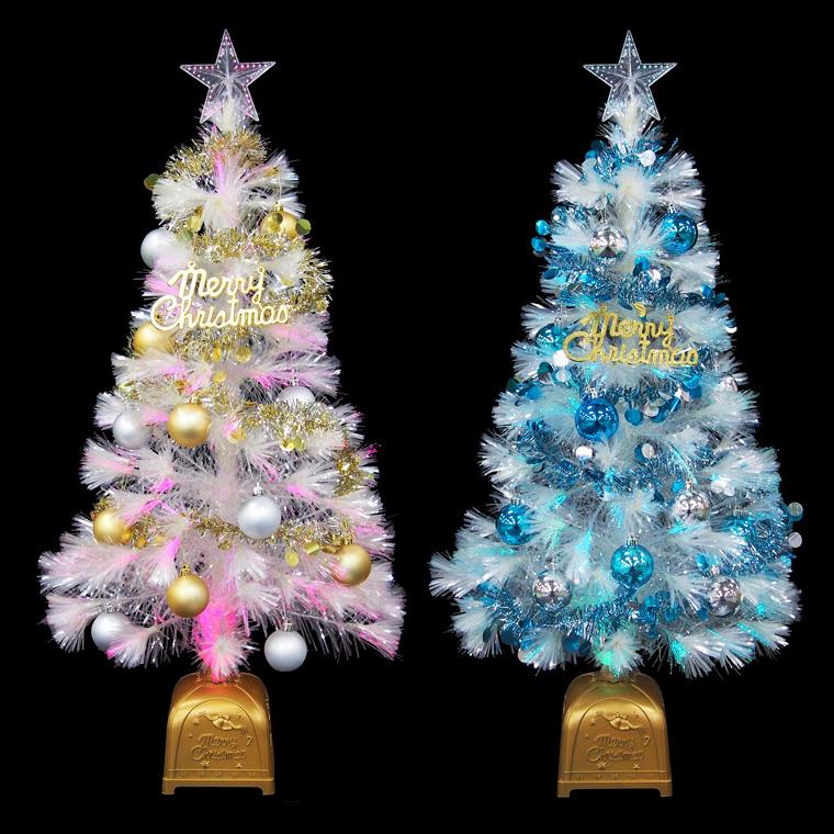 クリスマスツリーセット90cmホワイト ファイバーツリー 北欧 おしゃれ