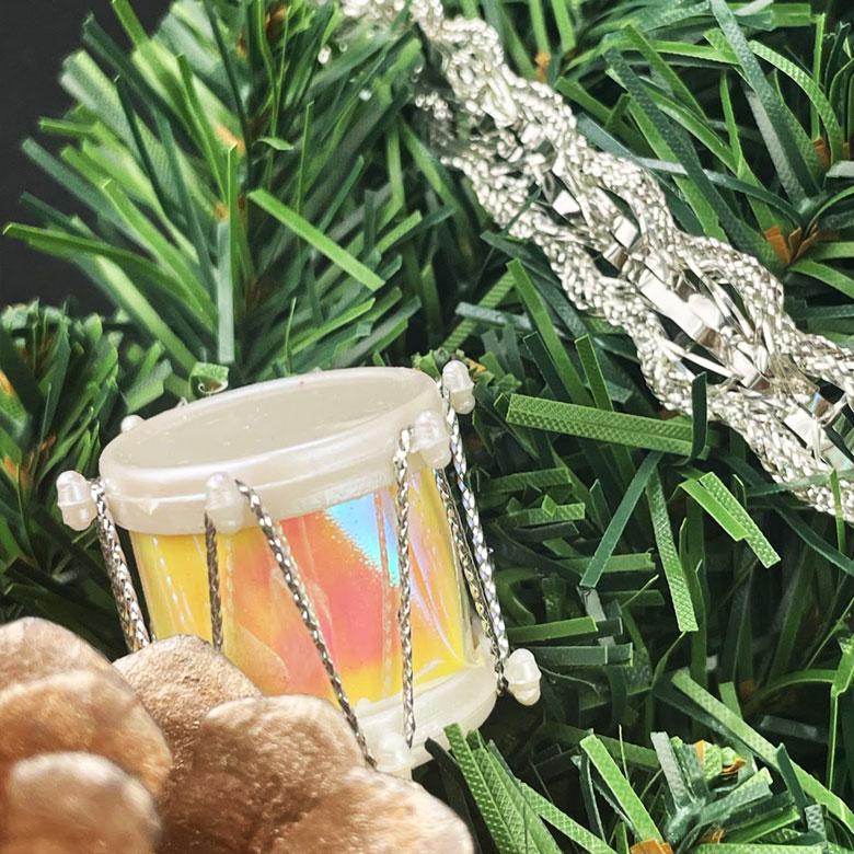 クリスマスリース 40cm パールホワイト 玄関 おしゃれ 北欧 上品 高級