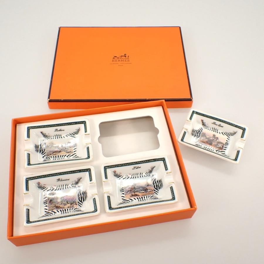 HERMES（エルメス） 【中古】 陶器 ミニ 灰皿 4個セット 小物入れ 馬