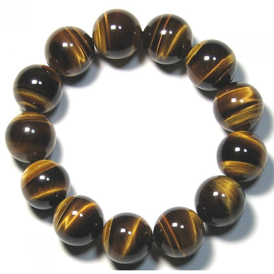 最高級 AAA グレード ビッグタイガーアイ（虎目石）16mm ブレスレット