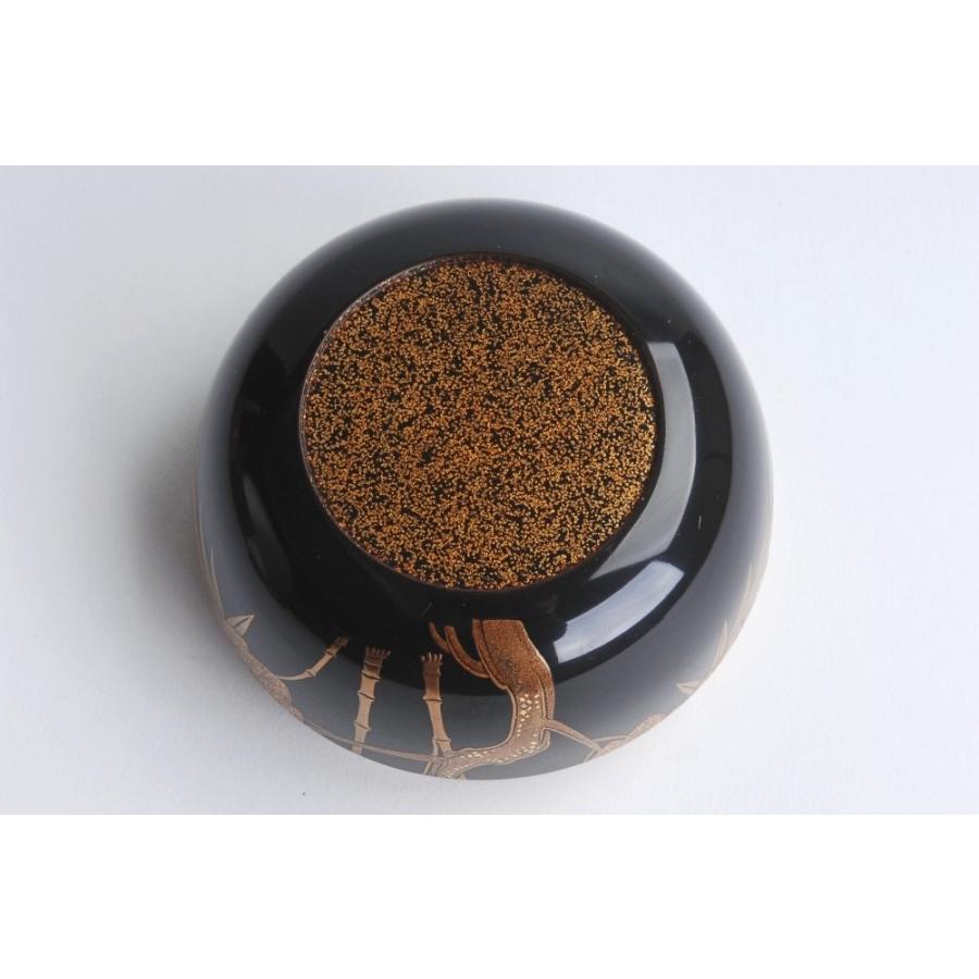 平石晃祥 黒漆塗金蒔絵桐竹文内梨地 棗 二重箱 茶道具 茶入 : 古美術