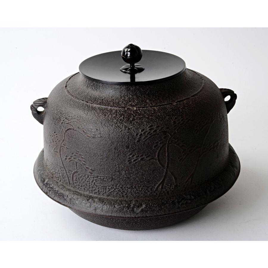 釜師 高橋敬典 浜松地紋 真形羽付釜 共箱、栞付 人間国宝 日本工芸会