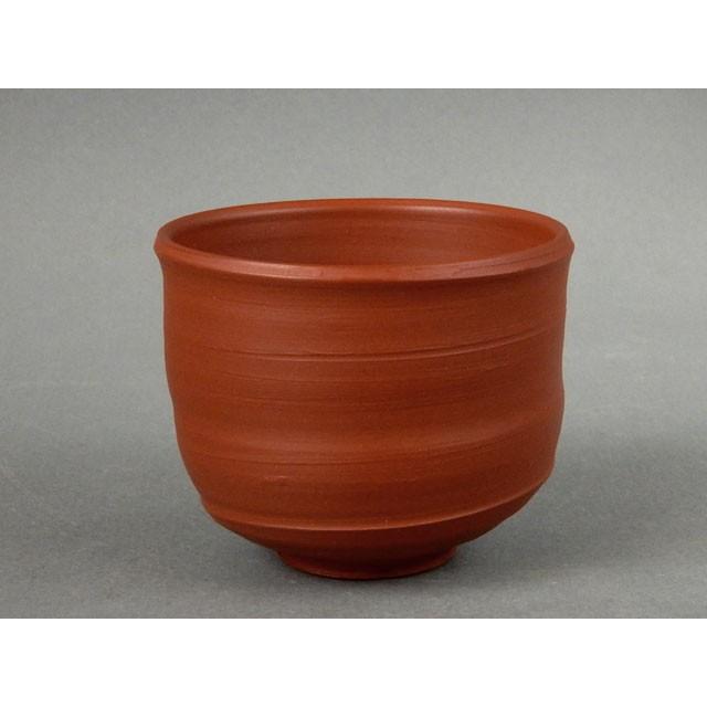 人間国宝 三代 山田 常山作 常滑焼 朱泥 酒呑 ぐい呑 : 古美術植松