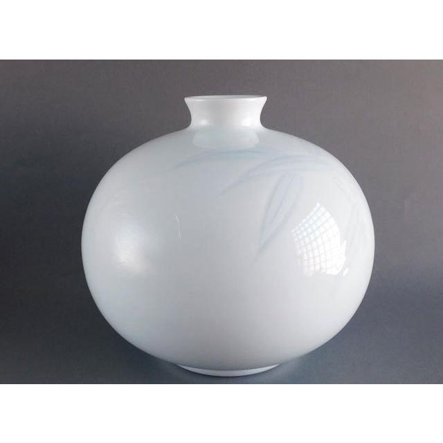 人間国宝 井上 萬二 白磁染笹彫文 花瓶 壺 : 古美術植松 - 通販