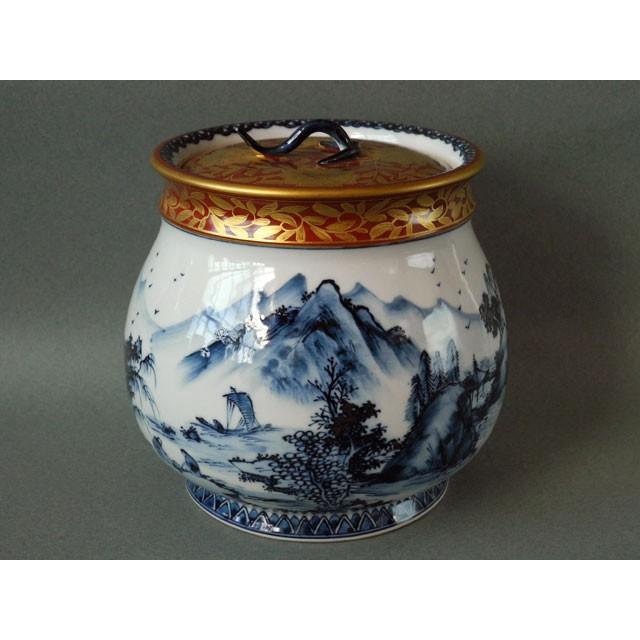 五山窯 林淡幽作 染付山水文図 水指 : 古美術植松 - 通販 - Yahoo