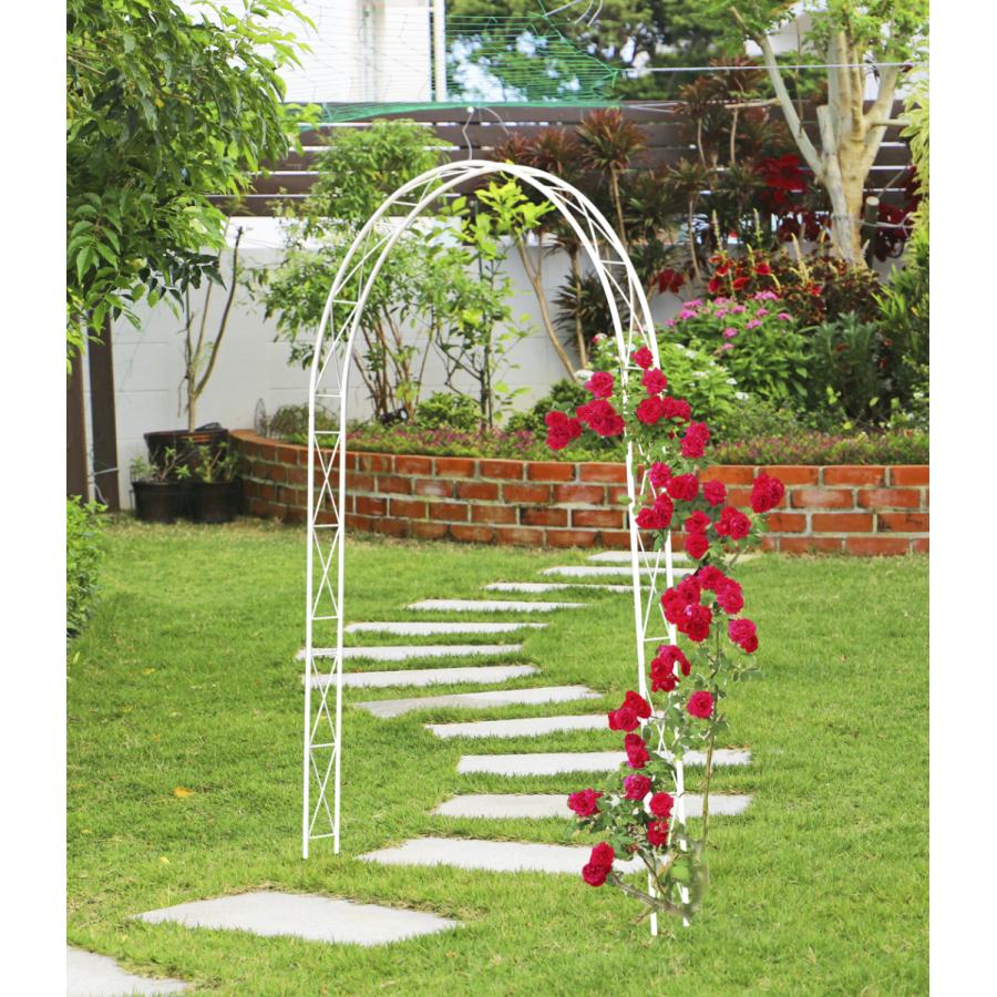 アーチ 鉄製 スマートアーチ ダイヤ 1個 白 黒 幅120・奥行12・高さ180