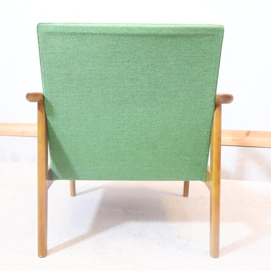 カリモク60 Kチェア タープグリーン 1シーター 北欧スタイル レトロ