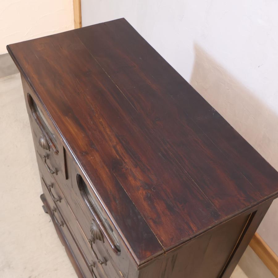 B-COMPANY ビーカンパニー 古木無垢材 4段チェスト マホガニー材