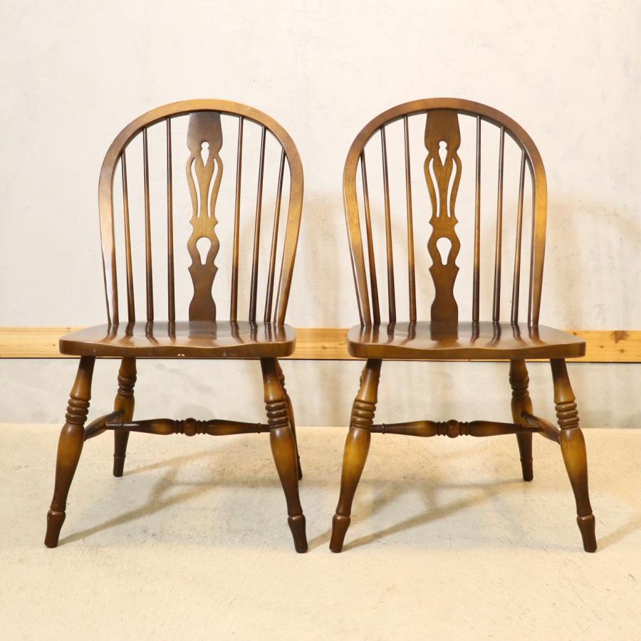 飛騨産業 キツツキマーク 穂高 ウィンザーチェア 2脚セット No.266