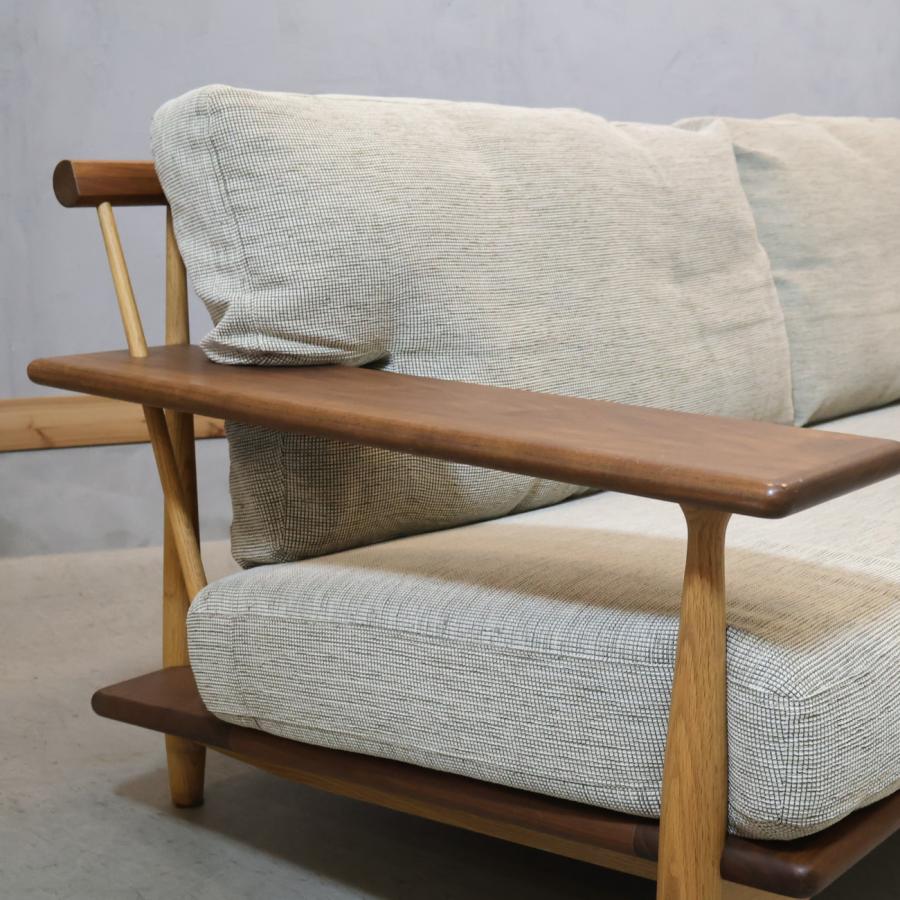 柏木工 KASHIWA CIVIL シビル 3人掛けソファ ウォールナット材 オーク