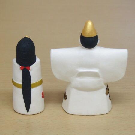 お雛様 ミニ 日本製 おさな雛 美濃和紙立雛 陶器 和紙包み 国産