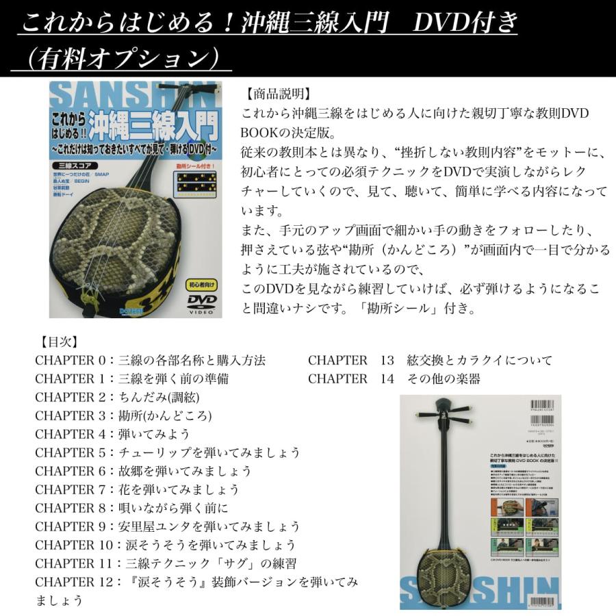 三線 沖縄三線 初心者用デザイン三線スタンダードセット カスタマイズ