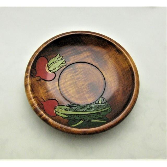 讃岐彫り 手作り茶托 絵変わり野菜 約15cm茶托揃 日本製茶托 手作り 漆