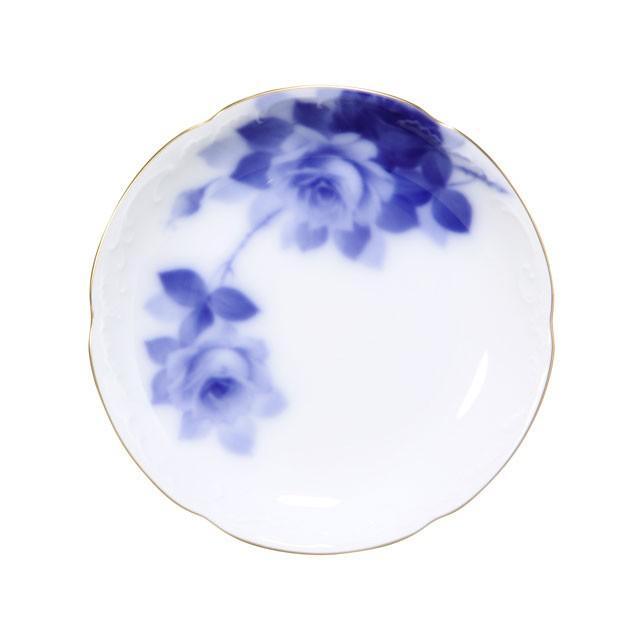 大倉陶園 日本製 ブルーローズ(8011) 約15cm銘々皿 5枚揃 54HV/8011