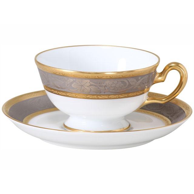 大倉陶園 日本製 金白金蝕ぶどう唐草 カップ＆ソーサー 6C/1246 洋食器