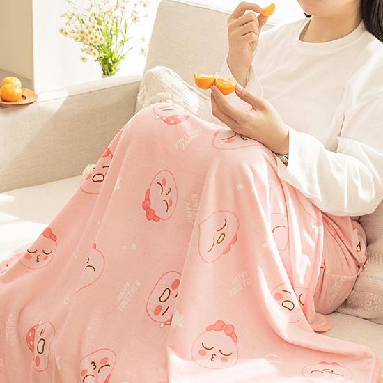 カカオフレンズ ひざ掛け毛布 ハッピートゥギャザー 韓国 Kakao