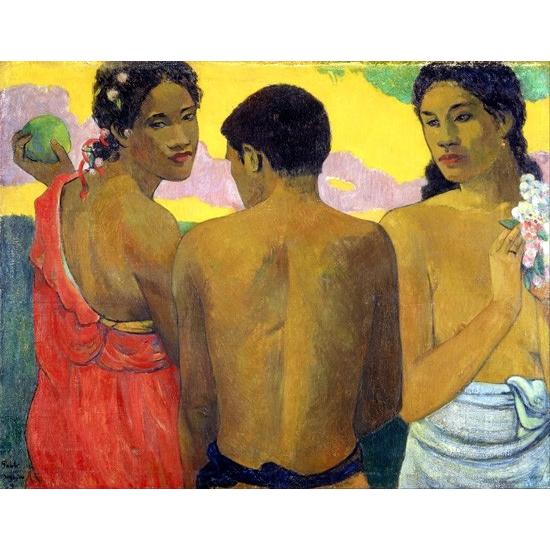 3人のタヒチ人 ポール・ゴーギャン Paul Gauguin 手描き油絵複製画