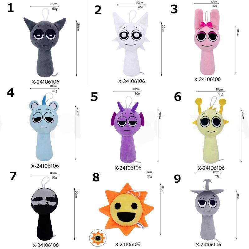 新色入荷【カラー選べる3点セット】スプランキー ぬいぐるみ Sprunki