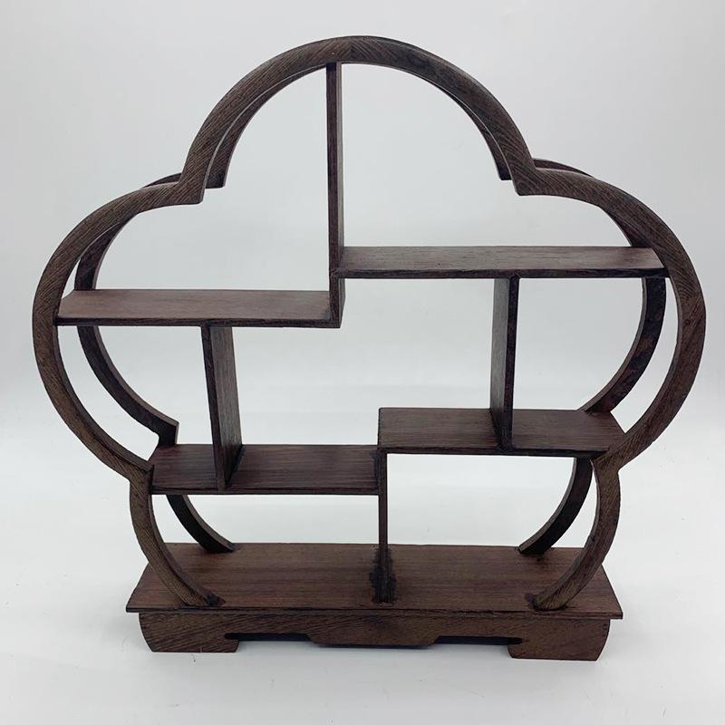 飾り棚 おしゃれ アジアン 伝統的 小物 陶器 古風 和風 和家具 違い棚