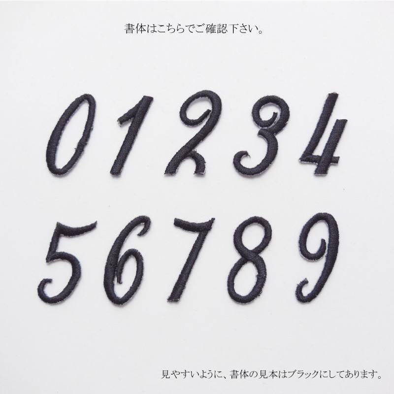 ◇オーダー品◇筆記体ワッペン（数字）【数字1文字のお値段です