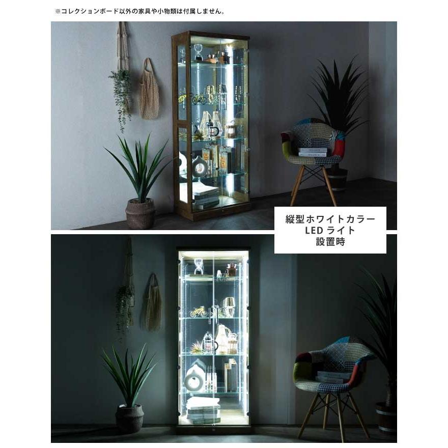 コレクションケース コーナー ガラス 幅64cm 高さ160cm 完成品 鍵付き