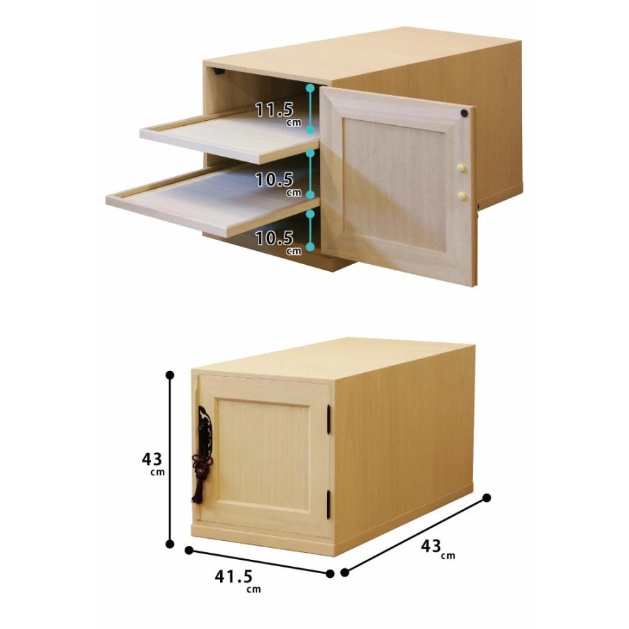 新品] 掛け軸 収納 総桐 掛軸箪笥 12本入れ 完成品 国産 幅41.5cm 桐