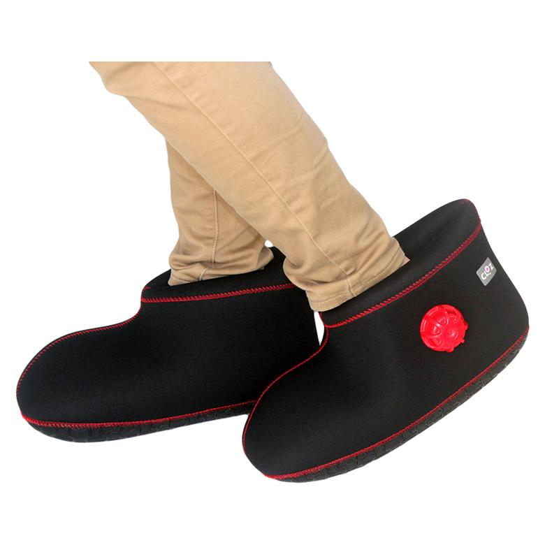 クロッツ やわらか湯たんぽ 足用ショートタイプ ブラック Mサイズ 27cm