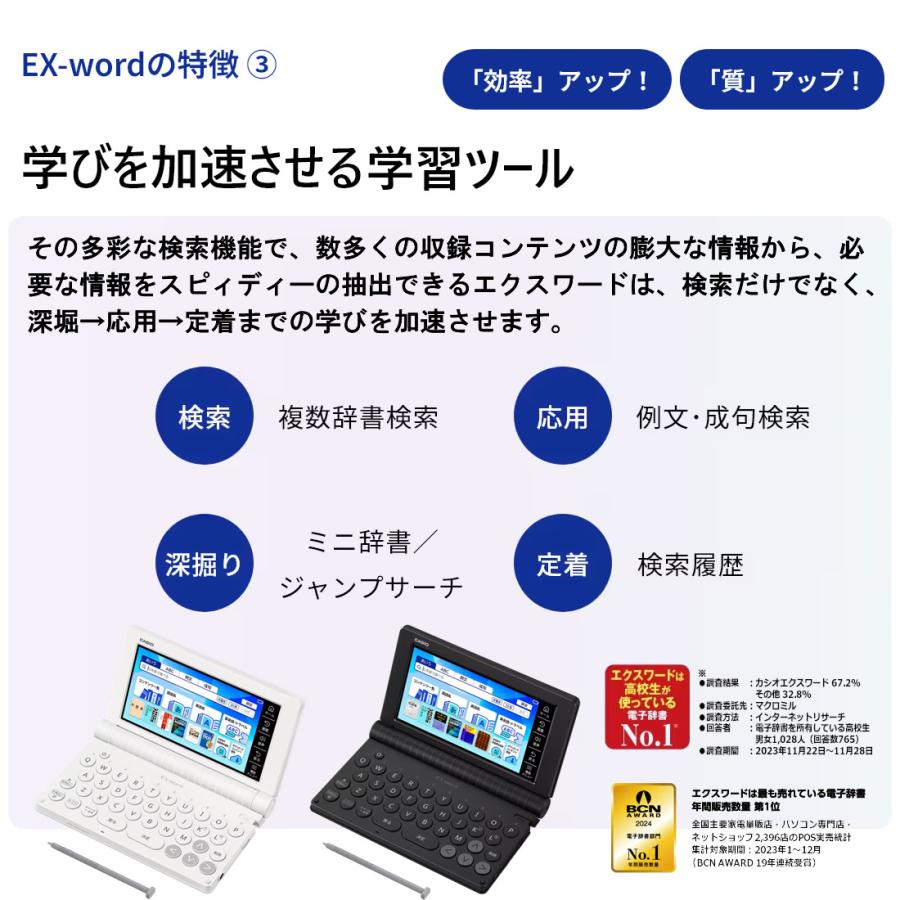 カシオ 電子辞書 高校生 エクスワード XD-SA4200 ホワイト ブラック