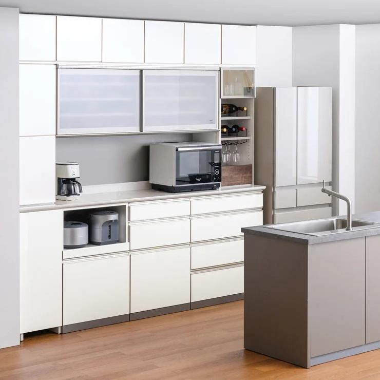 綾野製作所 スタイン 幅40cm 家電収納 オープン 下キャビネット 完成品