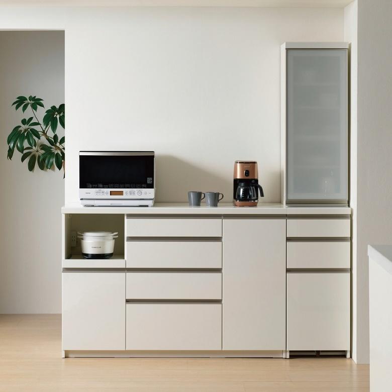 パモウナ ハイカウンター 家電収納 幅1000mm キッチン 奥行500ミリ 高