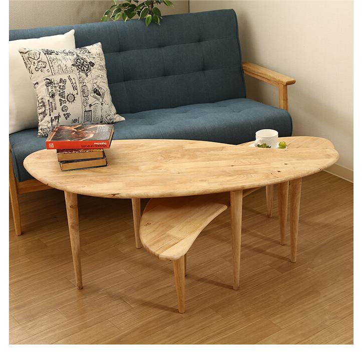 テーブル 2点セット ロータイプ 天然木 木製 コーヒー ソファー