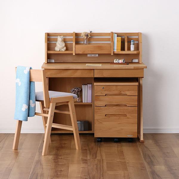 すっきりデザインの 学習机・学習デスク 3点セット 100cm幅（デスク+