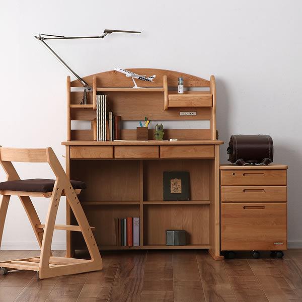 ナチュラルでかわいい 学習机・学習デスク 3点セット 100cm幅（デスク+