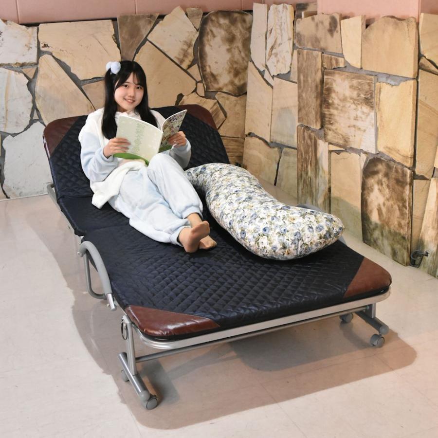 折りたたみベッド リクライニング機能付き シングルベッド 簡易ベッド