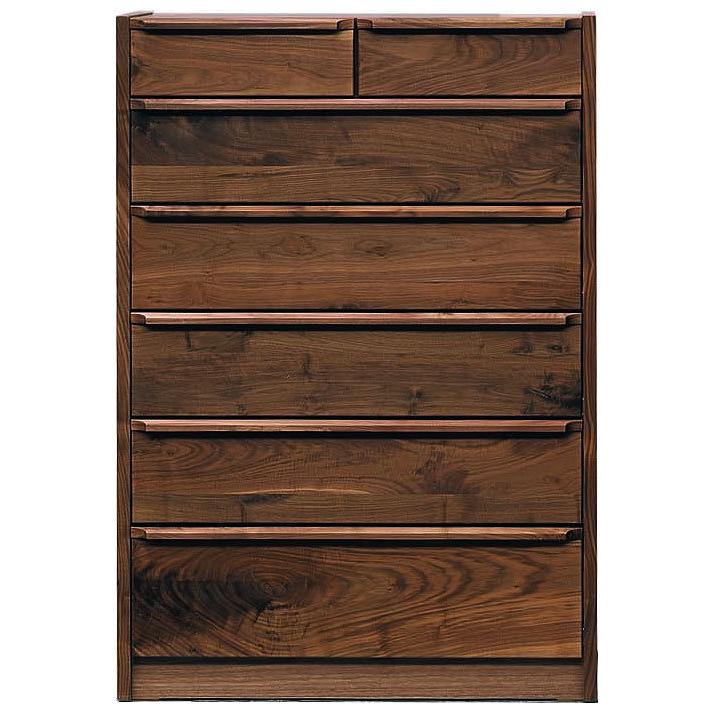 タンス チェスト 木製 完成品 収納 ウォールナット 無垢 ハイチェスト