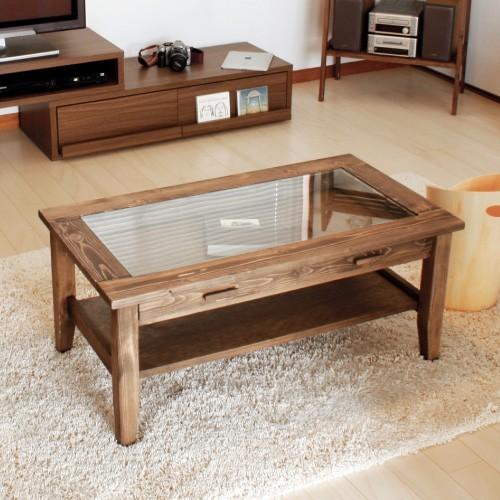 センターテーブル ローテーブル 北欧風 フロアテーブル ガラス ガラス