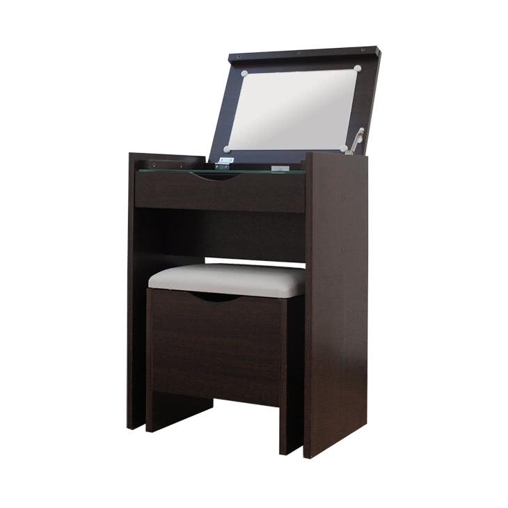 ドレッサー 鏡台 ミラー スツール付 化粧台 鏡 デスク 椅子 2点セット