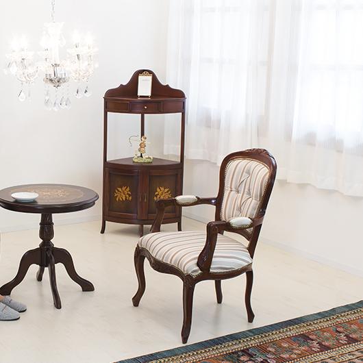 ダイニングチェア 肘付き ヨーロピアン クラシック アームチェア