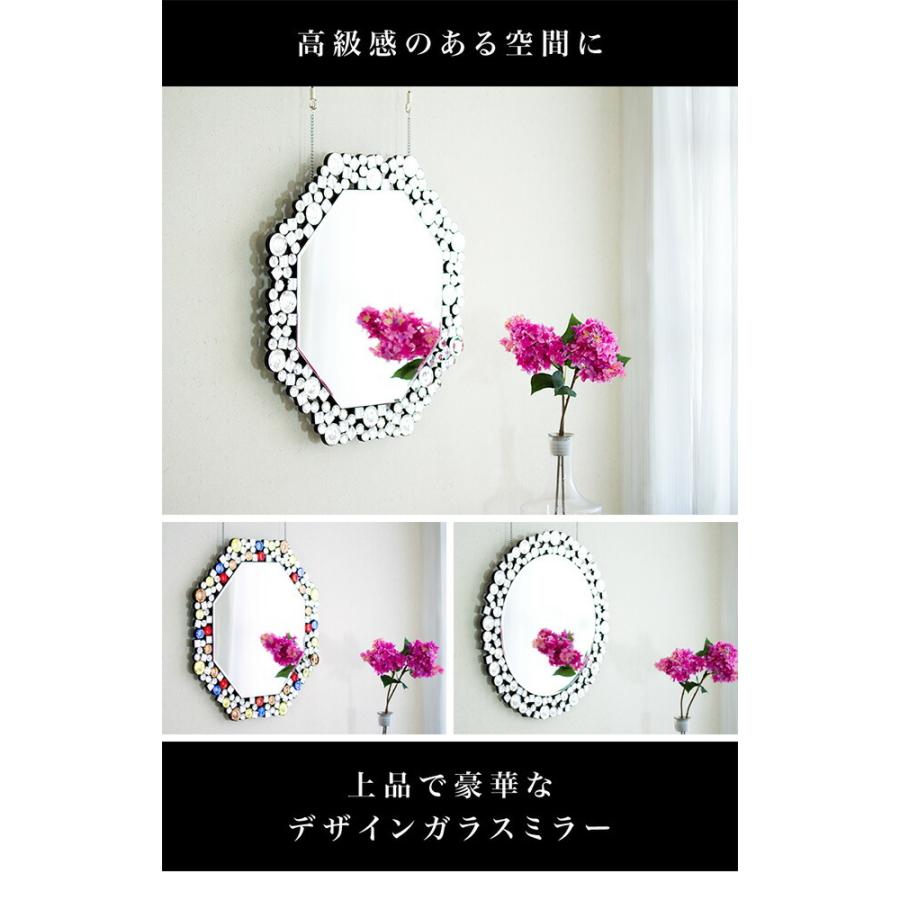 卓上 壁掛けミラー 豪華高級クリスタル調装飾 送料無料 壁掛け ミラー