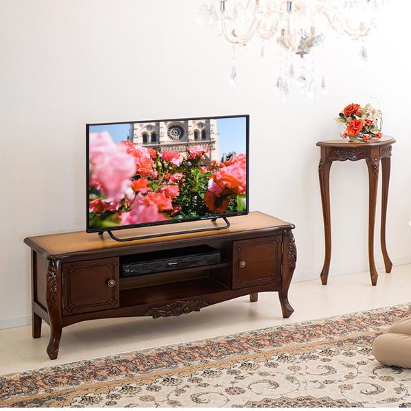 テレビ台 幅110cm ブラウン クラシック 猫脚 アンティーク おしゃれ