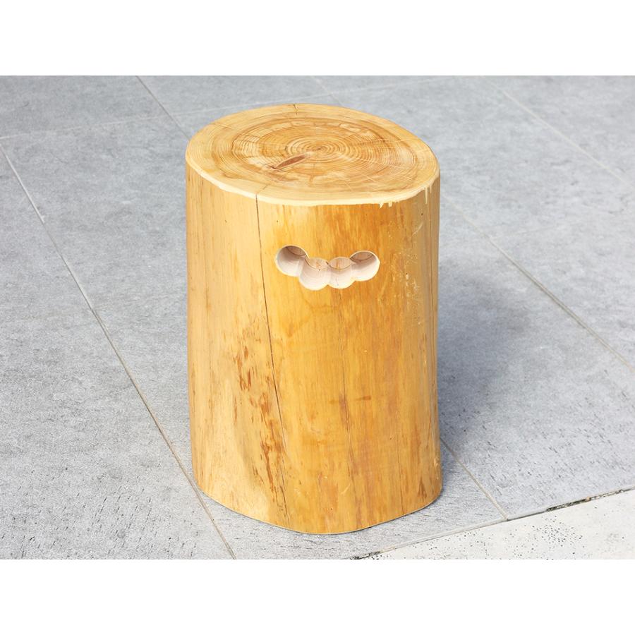 天然木スツール 丸太スツール 国産無垢材 国産ひのき 日本製 椅子 腰掛