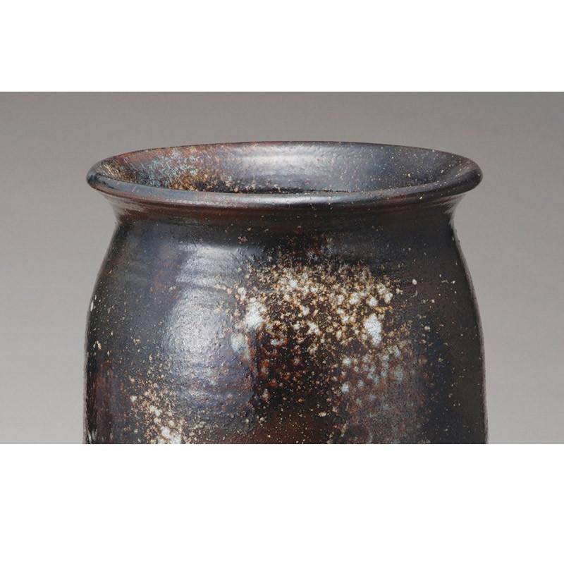 傘立て 信楽焼き 黒べっこう傘立 幅38 高さ60 陶器 NHK 信楽 朝ドラ