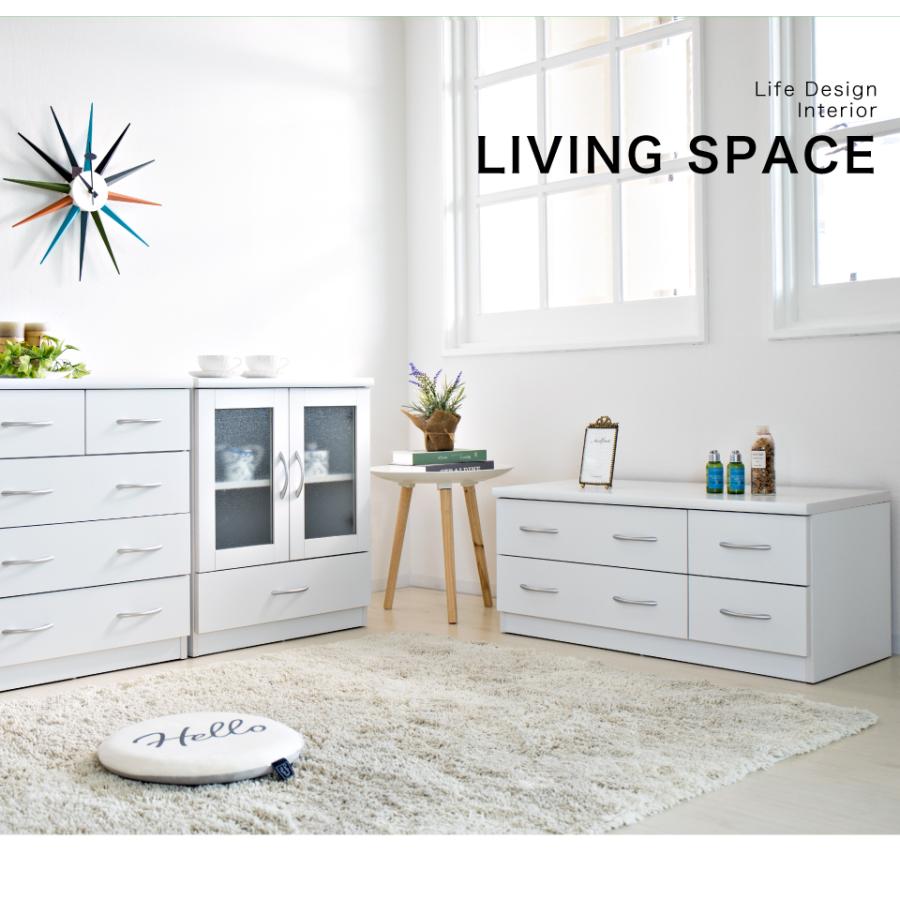 ローチェスト テレビ台 白 幅90 ベンチ 座れる ベンチチェスト 箪笥