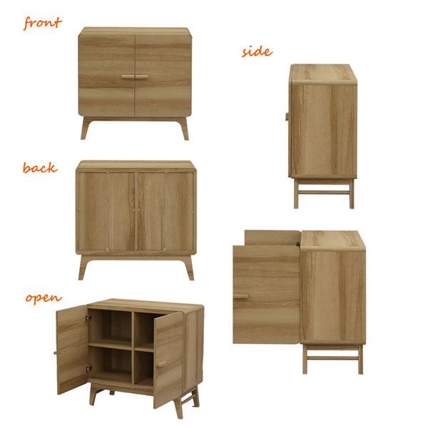 キャビネット おしゃれ 北欧風 木製 リビングキャビネット サイド