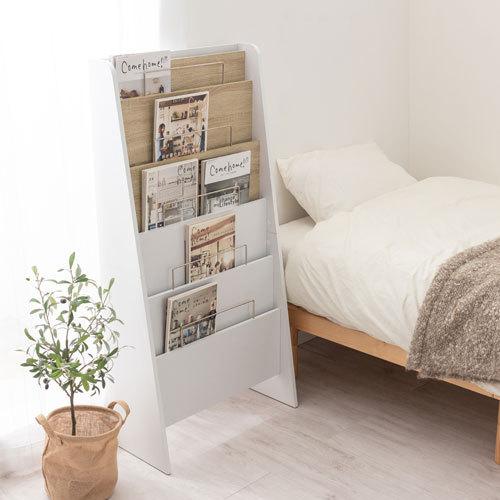 ぼん家具 マガジンラック おしゃれ 木製 本棚 雑誌ラック パンフレット